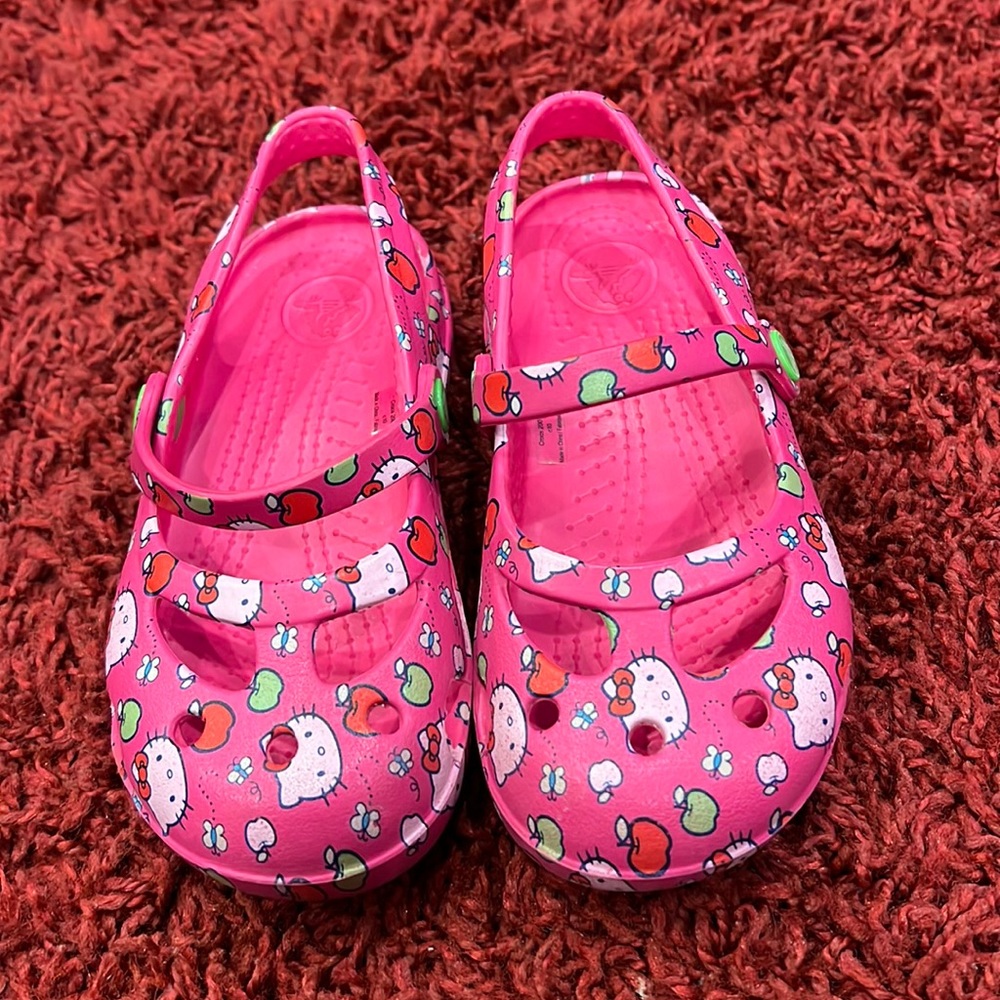Hello Kitty Crocs Mary Jane style, great condition!